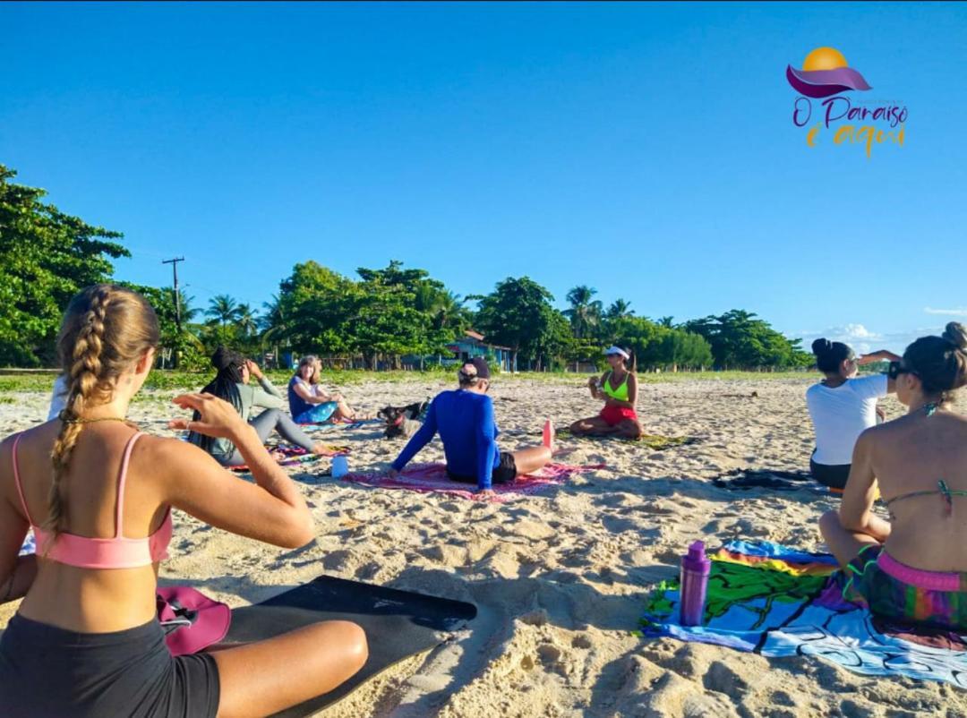 O Paraíso é aqui - Suíte com sacada de frente para o mar, tv com Netflix, ar condicionado e café da manhã incluso Caravelas Exterior foto